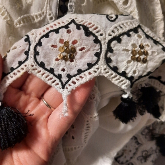 Anthropologie Hemant and Nandita Aditya Embroidered Festival Tunic Dress S - Picture 5 of 5